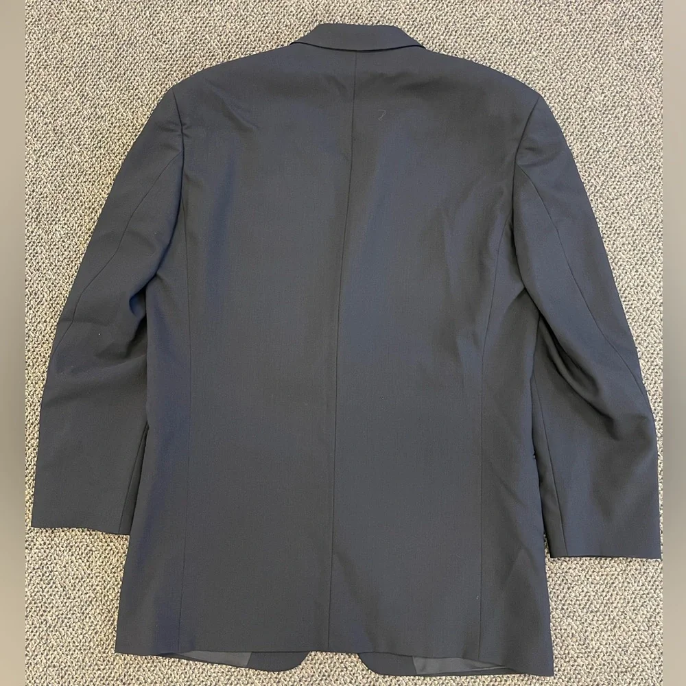 HUGO BOSS Made in USA Vintage 3-Button Wool Einstein/Sigma Jacket in Black‎ 42 L